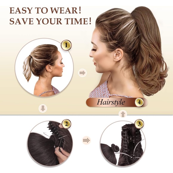 13" Ponytail Extension Long Curly - Picture 4 of 6